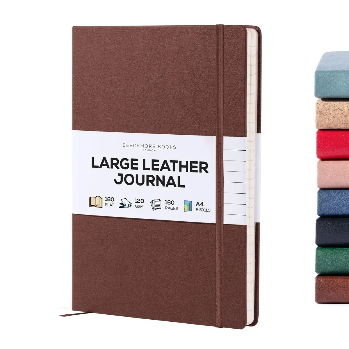 Carnet de notes brun crème